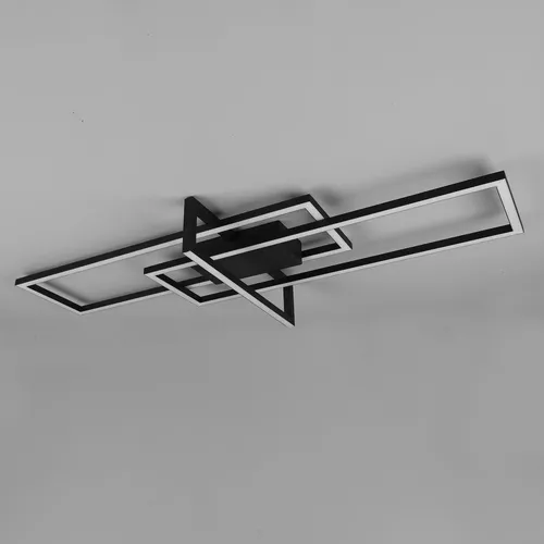 Trio LED Deckenleuchte Salinas - Elegante Lichtlösung in Schwarz matt - Lampen mit Switch Dimmer für individuelle Helligkeitseinstellungen und energiesparender LED-Technologie, ideal für modernes Wohndesign.