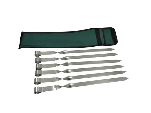 6x Adana Kebab Grillspieße Edelstahl 40cm x 2cm von Rukauf