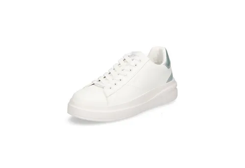 Guess Damen Sneaker Elbina in Weiß Metallic - Größe 41 EU - Stylische Damen Sneaker aus Leder und Lederimitat, ideal für sportliche Streetwear-Looks. Mit herausnehmbarer Innensohle für individuellen Komfort.