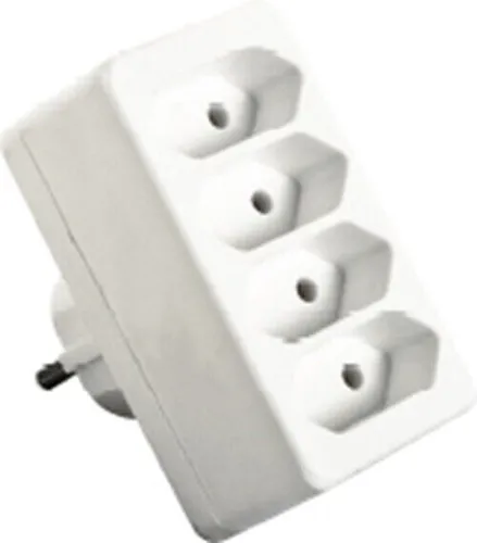 as-Schwabe 48411 | Euro-Multistecker 4-fach, weiß