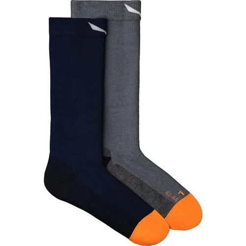 Salewa Herren MTN Trn Am Crew Socken - Größe 45, blau - Wandersocken mit optimaler Wärmeleitfähigkeit, ideal für outdoorbegeisterte Herren, die Komfort und Funktionalität schätzen.