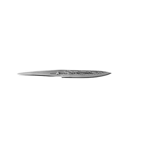 CHROMA P-19 HM type 301 Allzweckmesser - Spickmesser mit 12 cm Klinge in Hammerschlagoptik, ideal für vielseitige Küchenanwendungen und kommt in einer eleganten Geschenkverpackung.