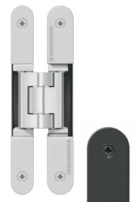 Simonswerk TECTUS TE 240 3D tiefschwarz matt RAL9005 - Verdecktes Band für Zimmertüren, flexibel einsetzbar für Holz, Stahl und Aluminium, bietet eine elegante Optik und hohe Stabilität.