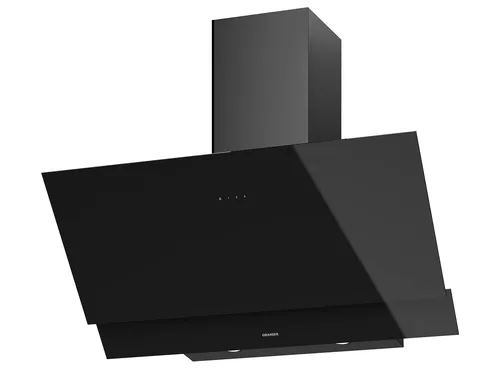 Oranier MIRAN90S1 Kopffreihaube 90 cm pureBlack - Dunstabzugshaube mit 650 m³/h Luftleistung, ideal für moderne Küchen; sorgt für eine saubere Luft und hat eine praktische Fettfilterreinigungsanzeige.