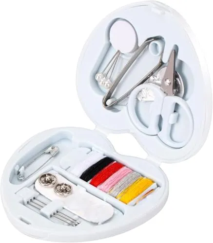 Nähset Mini Reise Nähset Nadel und Faden Set Premium Nähzubehör Sewing Kit Geeignet für Reisende, Erwachsene, Anfänger, Notfall, DIY und Zuhause (Blau)