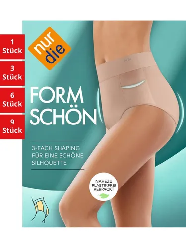NUR DIE Damen Maxislip 6-Pack - beige - Größe 40-42 - Bequemer Maxislip mit perfekter Passform und breitem Komfortbund. Die nahtlose Verarbeitung und drei Shaping Zonen sorgen für hohen Tragekomfort im Alltag.