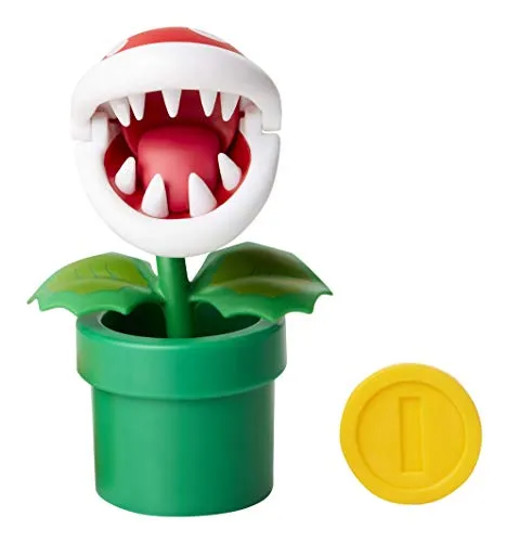 Nintendo Jakks 72632 Pacific Figur, Piranha-Pflanze mit Fragebox, Mehrfarbig, 10 cm
