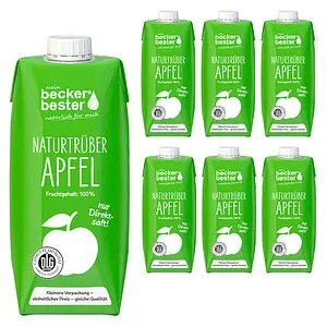 beckers bester Apfelsaft naturtrüb Direktsaft 6x 0,75 l
