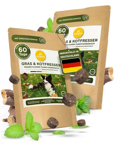 KUNTO Gras- & Kotfresser Drops für Hunde – natürliche Unterstützung für Magen und Darm