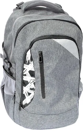 Eberhard Faber 577624 - Schulrucksack Teenager grau-schwarz, 30 Liter Volumen, wasserabweisend und ergonomisch für optimalen Tragekomfort
