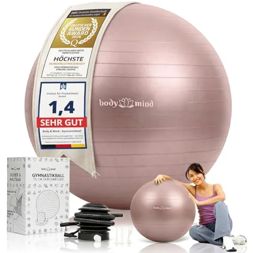 Body & Mind Gymnastikball inkl. Luftpumpe