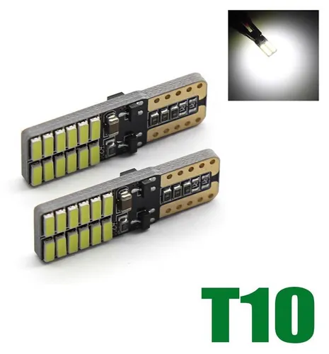 Set aus 2 T10-LED-Lampen, W5W 4014 24SMD, 12V/24V, weißes Licht 6000 K, im Blister