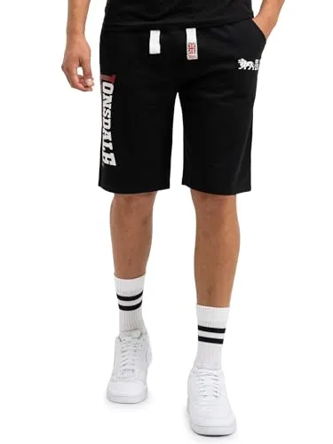 Lonsdale London Herren Shorts Sidemouth schwarz L - Bequeme Herren Shorts mit elastischem Hosenbund und Kordelzug. Praktische Taschen und stylische Prints machen sie ideal für Freizeit und Sport.