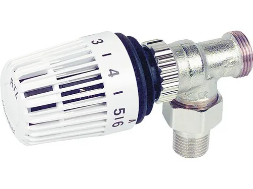 Heimeier Rücklauftemperaturbegrenzer 1/2'' Eckform AG 3/4'' - Effizienter Rücklauftemperaturbegrenzer für optimale Heizungssteuerung, ideal für Heizungsanlagen und einfache Montage.