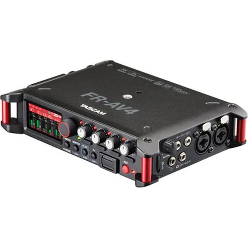 Tascam FR-AV4 4-Kanal-Audiorecorder - Studio & Recording; Hochwertiger 4-Kanal-Audiorecorder mit 133dB Dynamikbereich und 32-Bit-Float-Auflösung für professionelle Film- und Content-Produktionen.