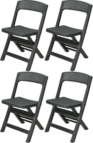 Progarden Gartenstuhl Set, 4 Stühle - Klappbar, UV-beständig und Wetterfest - Stühle, klappbar und ideal für Garten, Balkon oder Camping. Robust und witterungsbeständig, gefertigt in Italien für hohe Qualität.