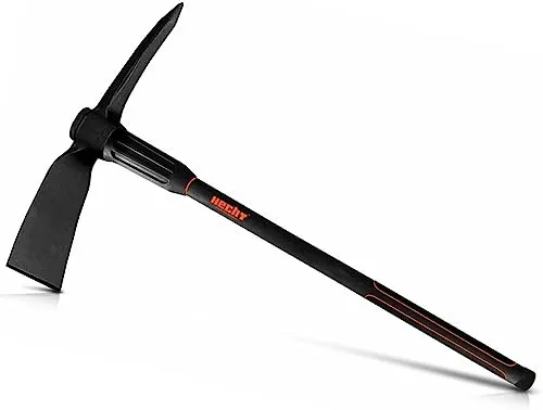 Hecht Spitzhacke groß - Gartenhacke mit 91cm Stiel - Spitzhacken für vielseitige Gartenarbeiten, ideal zum Auflockern, Graben und Unkrautentfernen. Hochwertiger Metallkopf und rutschfester Griff sorgen für Komfort und Stabilität.
