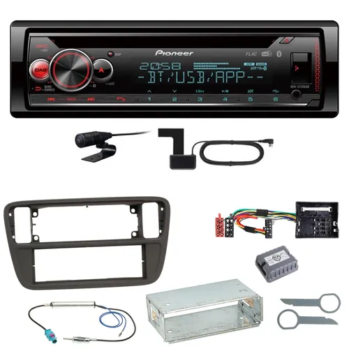 Produktbild Pioneer DEH-S720DAB Bluetooth CD DAB+ MP3 Einbauset für Up Seat Mii Skoda Citigo