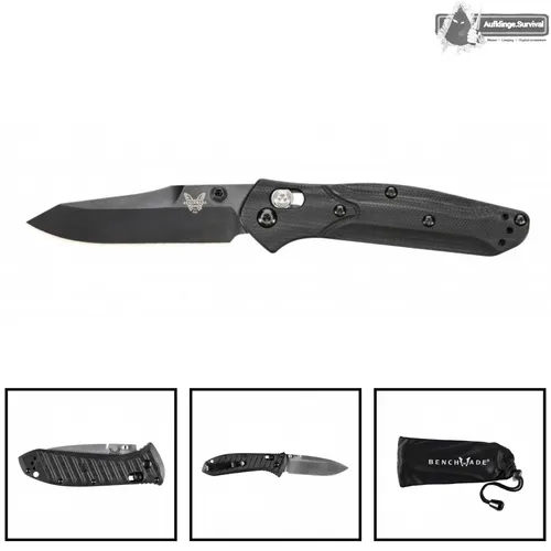 Benchmade 945BK-1 Mini Osborne Taschenmesser - Hochwertiges Taschenmesser mit S30V Edelstahlklinge und G10 Griff, ideal für Outdoor-Abenteuer und alltägliche Anwendungen.