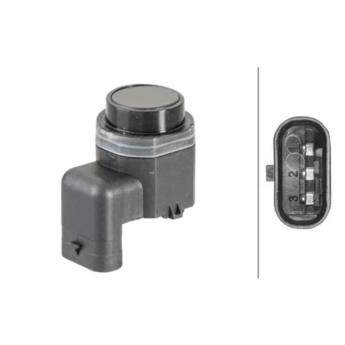 Hella Sensor, Einparkhilfe 6PX 358 141-081 - Autoteile - Präziser Einparksensor für sicheres Einparken und Schutz vor Beschädigungen