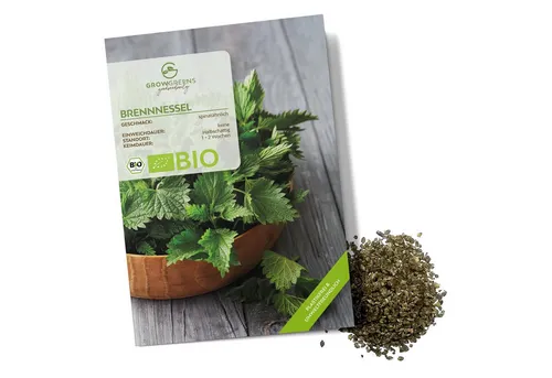 Growgreens Gemüsesamen BIO Brennnesselsamen - Heilkräuter Saatgut aus bio. Anbau (2000 Korn), Kräuter