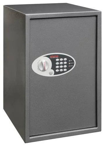 Phoenix Tresor Vela Home und Office SS0805E - Sicherer Möbeltresor mit Elektronikschloss - Möbeltresor 56 x 37 cm mit LED-Innenbeleuchtung und sicherem Elektronikschloss. Ideal für Schränke und Regale, bietet Platz für Ordner und wichtige Dokumente.