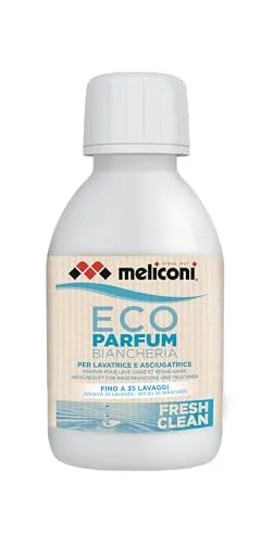 Meliconi Eco Parfum Fresh Clean, Intensiver und Langanhaltender Wäscheduft, Biologisch Abbaubare Tenside, Dermatologisch Getestet, Ohne Farbstoffe, Geringere Umweltbelastung