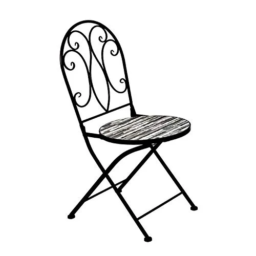 Mosaik Gartenstuhl - Klappstuhl in Steinoptik - Essstuhl aus hochwertigem Eisen in Mosaikoptik, klappbar und robust, ideal für Balkon und Terrasse. Maximale Belastbarkeit von 120 kg für langlebigen Komfort.