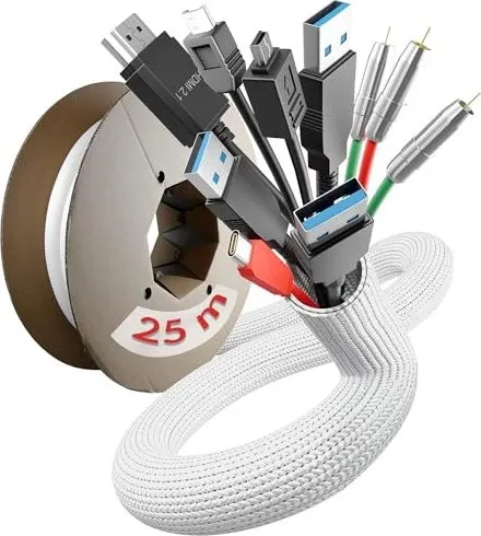 Klettrolle LTC Pro Cable Tube 25m in weiß von Label-the-cable