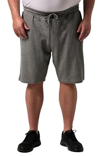Men Plus Bermudas Men+ Sweatbermuda Basic mit Elastikbund bis 8 XL - Bequeme Sweatbermuda mit Schrittlänge ca. 26 cm, ideal für lässige Freizeitlooks und optimalen Tragekomfort.