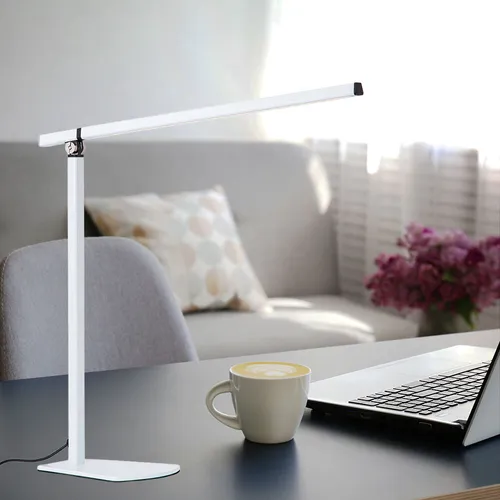 Tischlampe LED Touch, beweglicher Spot, weiß matt 43x43 cm - Tischleuchten mit modernem Design und energieeffizienter LED-Technologie. Perfekt für Schreibtisch oder Nachttisch, sorgt für warmes Licht und stilvolle Akzente in jedem Raum.