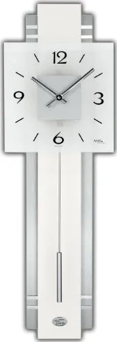 AMS Wanduhr 7302 - Moderne Glas-Zifferblatt Uhr - Elegante Wanduhr aus Glas mit analoger Anzeige, ideal für stilvolle Wohnräume. Das transparente Zifferblatt und das Metallgehäuse setzen einen modernen Akzent.