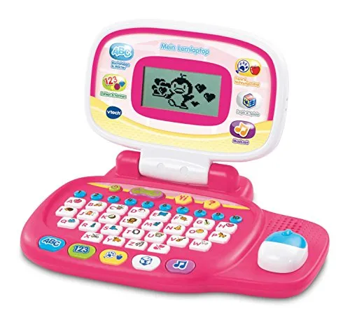 VTech Mein Lernlaptop pink - Lerncomputer für Kinder, fördert spielerisch das Lernen mit interaktiven Spielen und buntem Design.