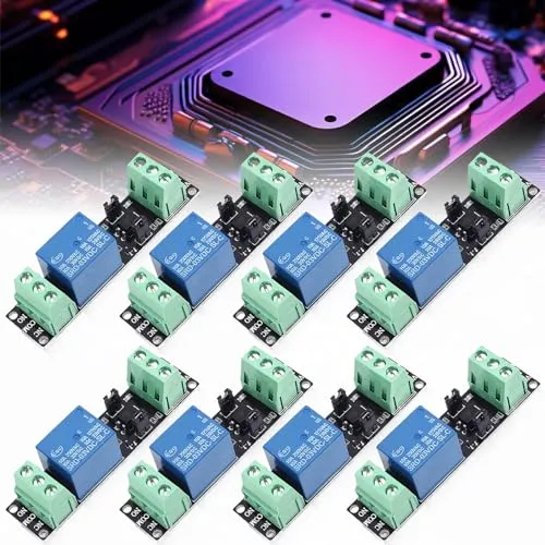 Stück 3V 1 Kanal Relais Power Switch Board, 1-Kanal-Relais-Netzschaltermodul High-Level-Trigger mit Optokoppler Optoisolierung für IOT ESP8266-Entwicklungsboard 8