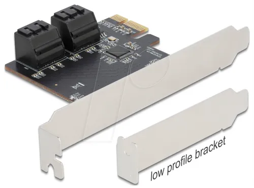 Delock SATA 6Gb/s Low-Profile Speicher-Controller - Grafikkarten - Hochleistungsfähiger Speicher-Controller mit PCIe 3.0 x2 für schnelle Datenübertragungen und optimierte Systeme.