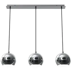 Moderne Hängelampe Innen aus Metall in Chrom - Hängeleuchte mit 3x GU10 Wechselbarem Leuchtmittel, ideal für Wohnzimmer, Esszimmer und Küche. Verstellbare Höhe und elegantes Design für gezielte Beleuchtung.