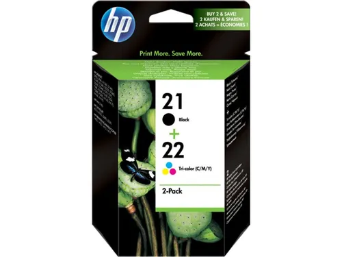 HP Tinten SD367AE No 21+22 - Schwarz und 3-farbig - Druckerpatronen für brilliante Ausdrucke, kompatibel mit mehreren HP DeskJet Modellen und bietet eine hohe Seitenleistung.