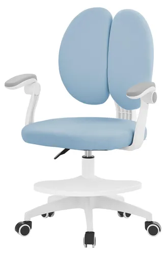 ML-Design Kinderschreibtischstuhl ergonomisch, Blau, 360° drehbar, höhenverstellbar
