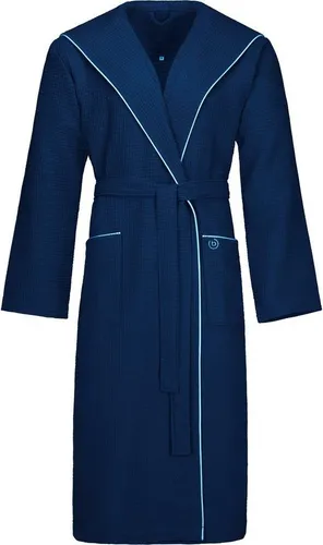 bugatti Herrenbademantel Tizian XL - Herren-Bademantel in marineblau, perfekt für Sauna & Spa. Aus 100% Baumwolle mit Kapuze und Gürtel für höchsten Komfort.