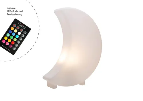 seasons design Shining Moon LED Mondlampe 40 cm – Farbwechsel & wetterfest - Gartenleuchten: Die 3D-Mondlampe mit Farbwechsler sorgt für besondere Stimmung, ist wetterfest und ideal für Innen- und Außenbereiche. Made in Germany für höchste Qualität!