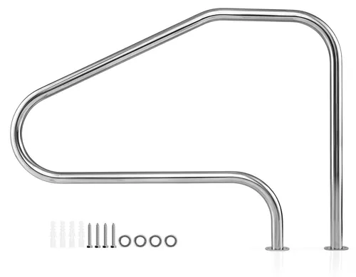 COSTWAY Pool Handlauf 130x94cm – Edelstahl Einstiegshilfe mit 180kg Tragfähigkeit