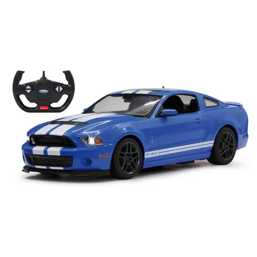 Ford Shelby GT500 1:14 blau - Fernsteuer-Modell - RC-Modelle, detailgetreues 1:14 Modell mit LED-Fahrlicht und bis zu 11 km/h Geschwindigkeit für Spielspaß im Kinderzimmer.