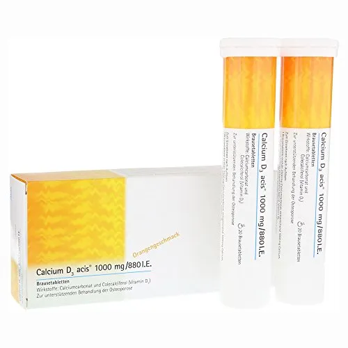 CALCIUM D3 acis 1000 mg/880 I.E. Brausetabletten 40 St