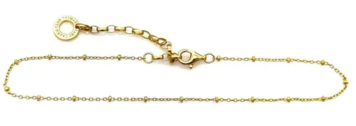 Thomas Sabo Fußkette Dots AK0028-413-39 - Elegante Fußkette aus 925er Sterlingsilber, längenverstellbar für perfekten Sitz und in edlem Goldton – ein inspirierendes Accessoire für jeden Anlass.
