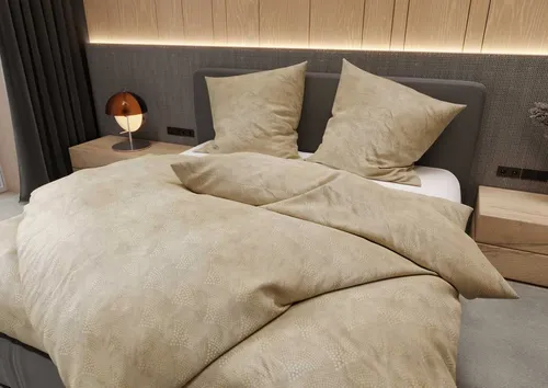 BETTWAESCHE-MIT-STIL Bettwäsche Mako Satin Bettwäsche orientalisch Dots, Mako-Satin