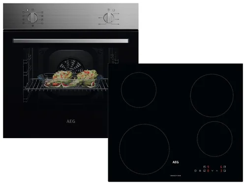 AEG AB04B Set Backofen NBU5A10CM + Induktionskochfeld IBE6420SCB