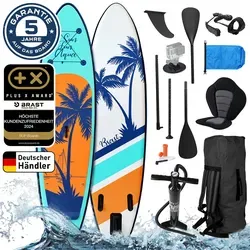 Aufblasbares SUP Board TROPIC 320 Hawaii - Surfen & Kitesurfen: Höchste Kundenzufriedenheit 2024, modernste Drop-Stitch Technologie für maximale Steifigkeit und Kippstabilität, ideal für Anfänger und Fortgeschrittene.