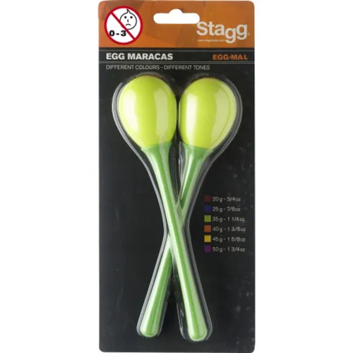 Stagg Maracas EGG-MA L Green Long Handled