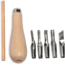 Meyco Linolmesser Set 5 teilig 1 bis 5 cm ideal für Linolschnitt und Gravur
