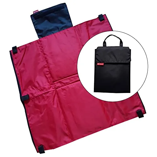 Tragbare Wickelunterlage für unterwegs Wickelquick - schwarz/rot